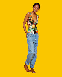 TROPICAL TRIKINI SWIMSUIT