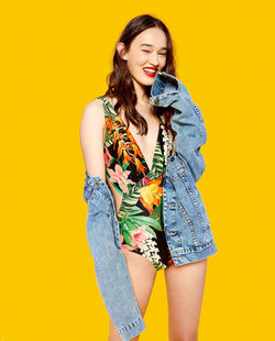 TROPICAL TRIKINI SWIMSUIT