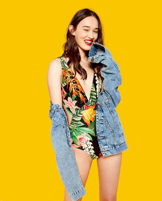 TROPICAL TRIKINI SWIMSUIT