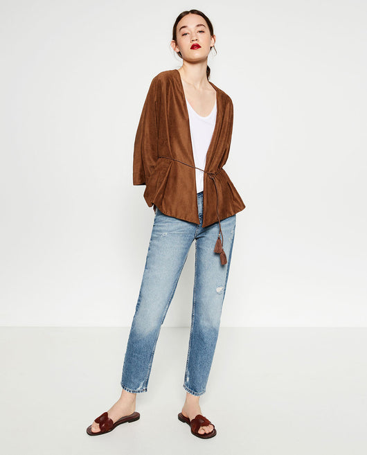 FLOWING JACKET WITH BELT
