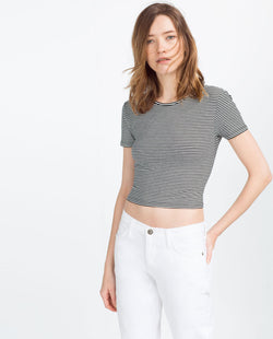 STRIPED ORGANIC COTTON T-SHIRT