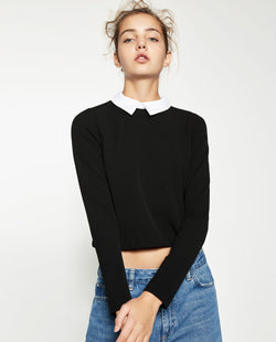 POPLIN COLLAR TOP