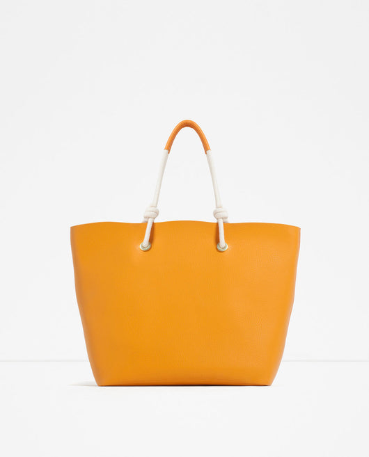 TOTE WITH CORD DETAIL