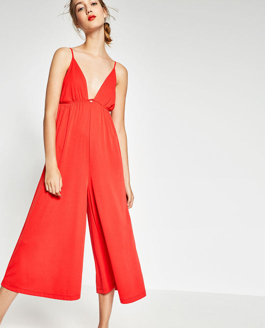 V-NECK JUMPSUIT