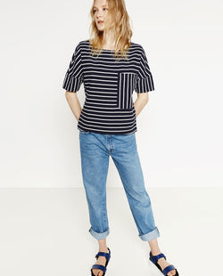 STRIPED DENIM SHIRT