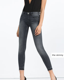 MID-RISE SKINNY JEANS