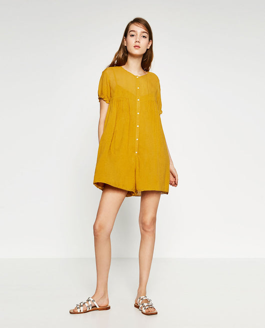 SHORT BUTTONED JUMPSUIT