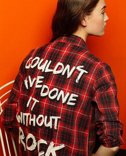 CHECK SHIRT WITH PRINT ON THE BACK